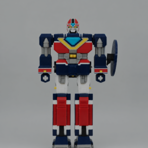 3D-printed Flashman Flash King robot front view