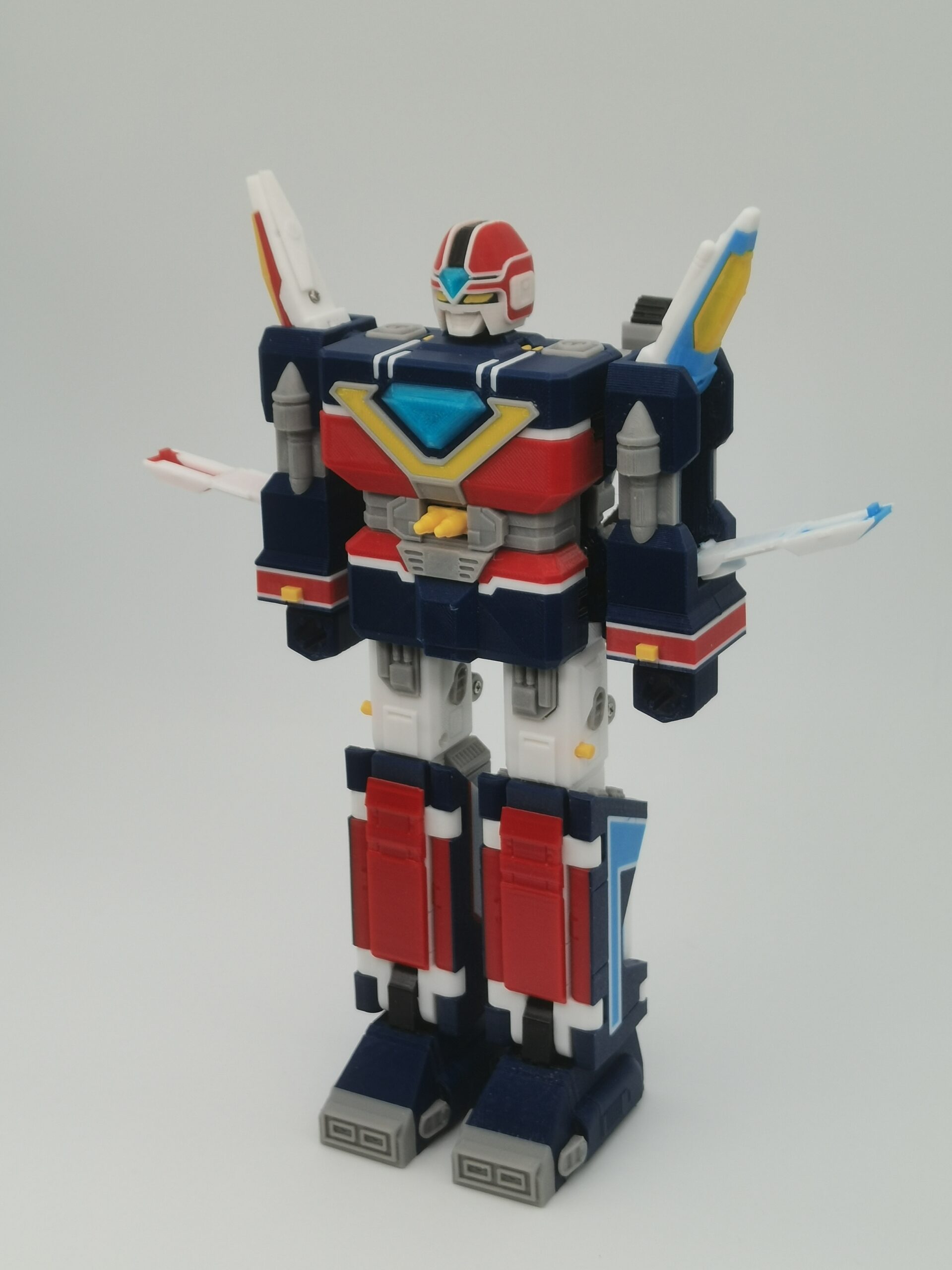 3D-printed Flashman Flash King in combined robot form