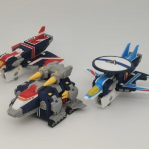 Flashman Flash King component vehicles from an angled view