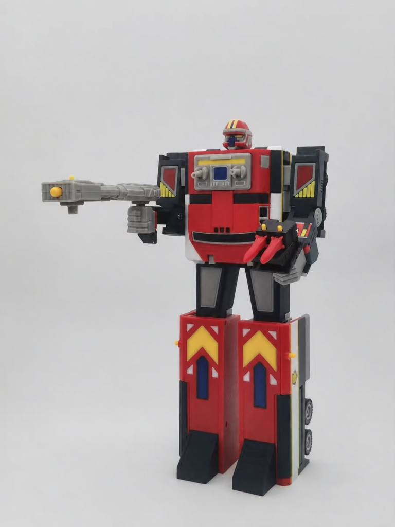 Galaxy Robo holding large bazooka weapon in robot mode