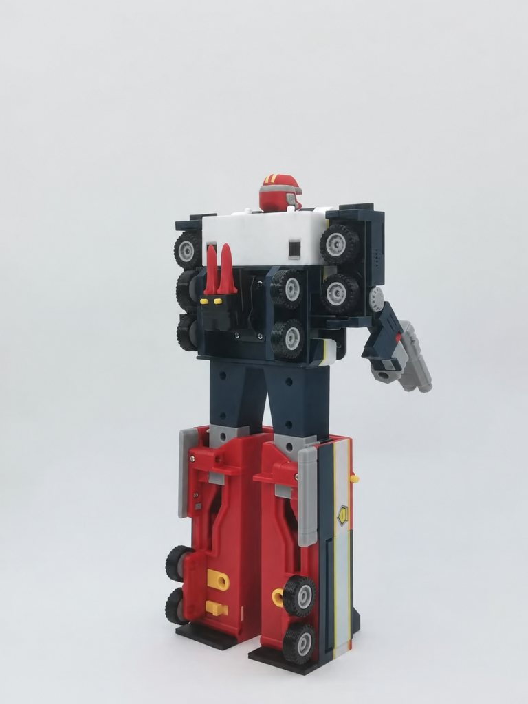 Galaxy Robo rear view showing wheels and transformation details