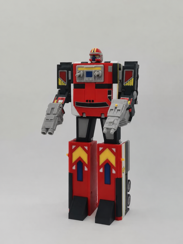 Galaxy Robo Maskman robot mode front view with weapons