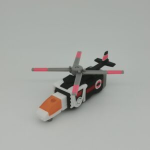 Maskman Great Five black and white helicopter component
