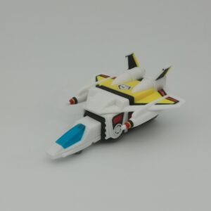 Maskman Great Five white and yellow component jet