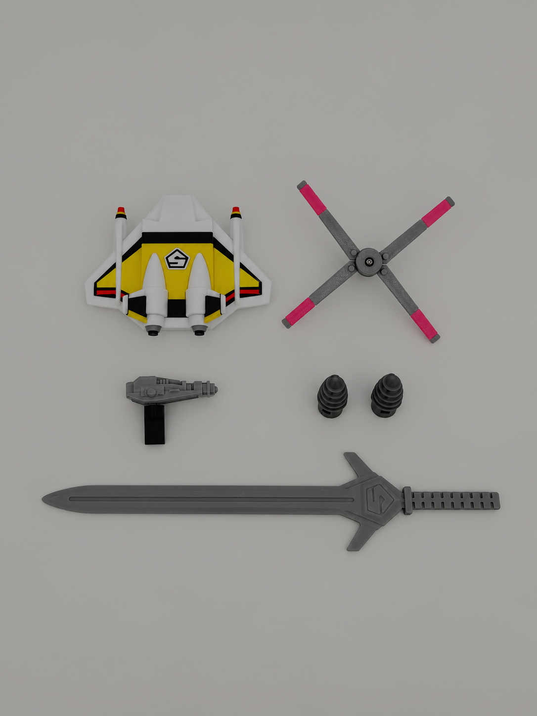 3D-printed Maskman Great Five accessories and weapons